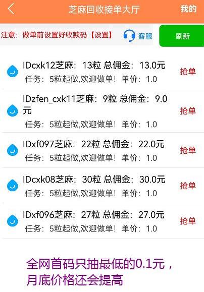 芝麻回收平台最高一手价格多少钱？芝麻粒助力官方邀请码